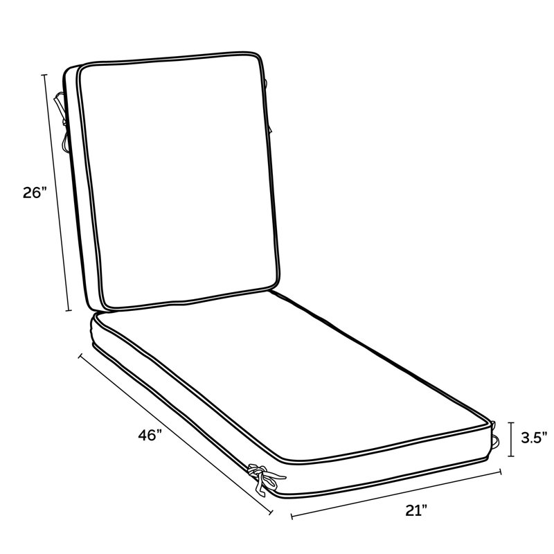 Beachcrest Home Outdoor Chaise Lounge Cushion & Reviews Wayfair